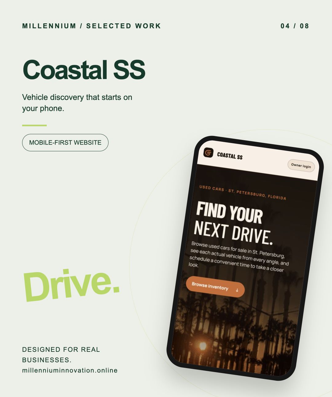 Coastal SS mobile website preview